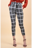 Pantaloni Dama Sister Point Cen-Pa2 Black/Cream Checks